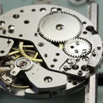 Testing the watch is working before chronograph re-assembly